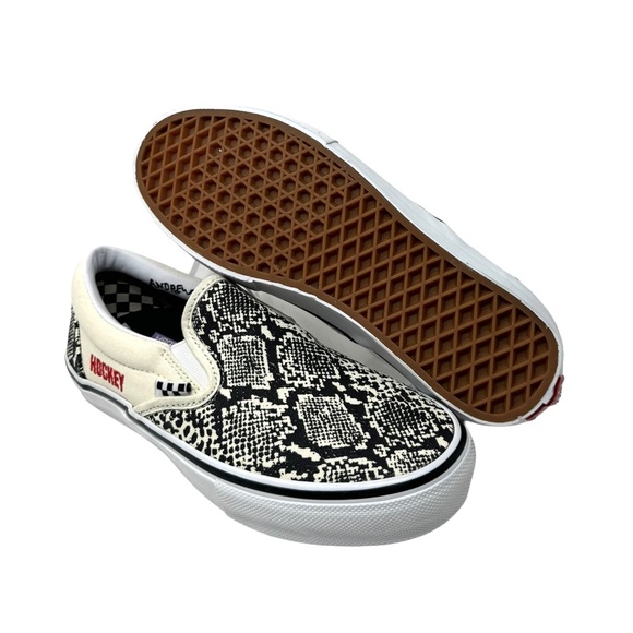 VANS Skate Slip On Sneakers Snak Women's Low Top Black White Canvas VN0A5FCA7W1 - Picture 6 of 8